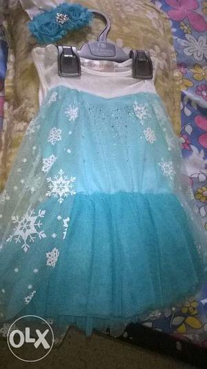 Frozen princess dress for 0-1yr old. Dress with