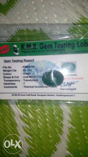 Gem Testing Laboratory Paper