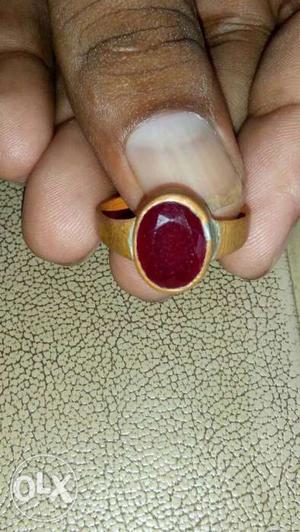 Gold Ring With Ruby Gem Stone