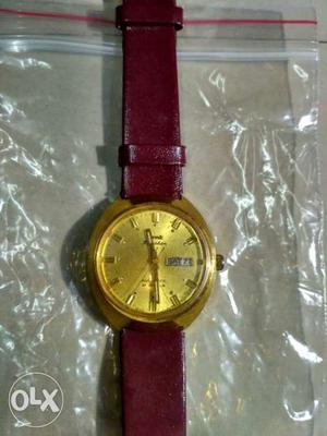 HMT Automatic 21 Jewels Watch With New Leather Strap