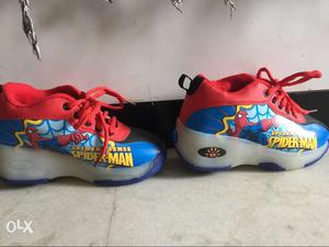 Kids spiderman light shoes with loghts and