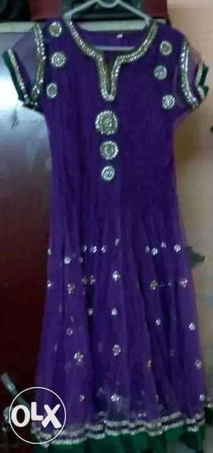 Purple colour party wear dress, looking very nice