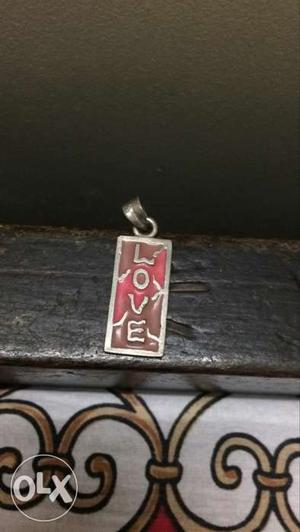 Red And Gray Love Necklace Pendant