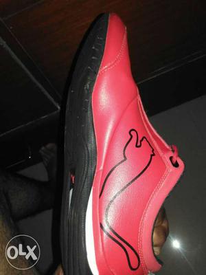 Showroom condition red color puma shoes all most