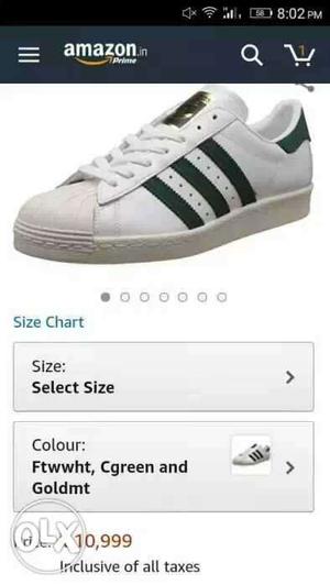 White And Green Adidas Superstar