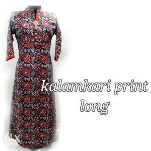 Women's Kalamkari Print Long Dress