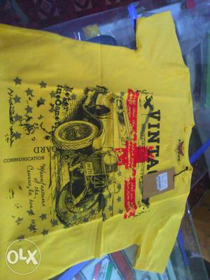 Yellow Vintage Crewneck T-shirt