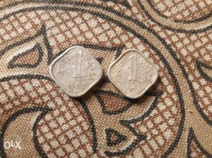 2 units of 1 naya paisa coins () for sale.