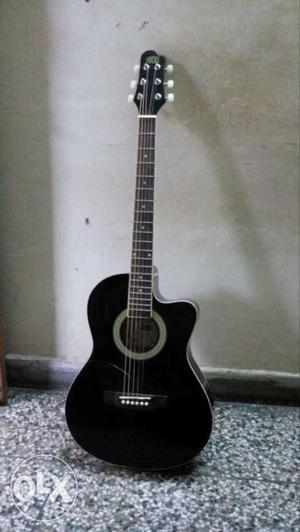 Brand new black guitar only one month used only