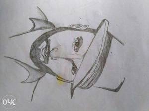 Gray Man With Hat Pencil Sketch