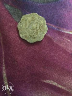 Indian currency 10 paisa coin year 