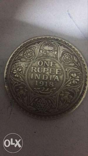 One rupee coin (year )