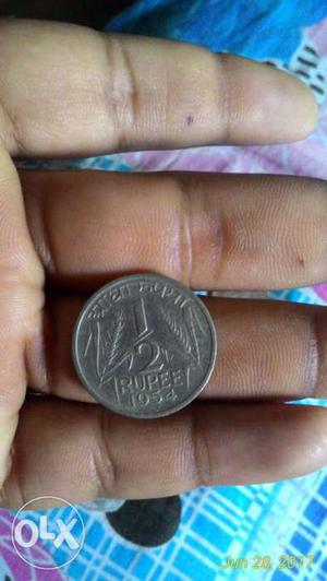  Silver 1/2 Rupee Coin