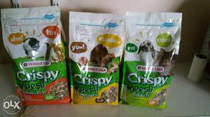 Three Crispy Pet Food Packs