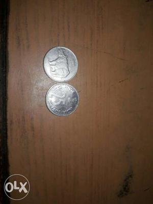 Two 25 paisa coin  old good condition