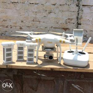 White And Gold DJI Phantom Quadcopter