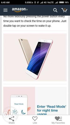Available 20 piece Redmi 4A sil pack for gold and