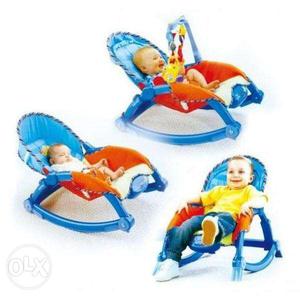 Baby's Blue And Orange Bouncer