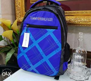 Black And Blue Tommy Hilfiger Backpac