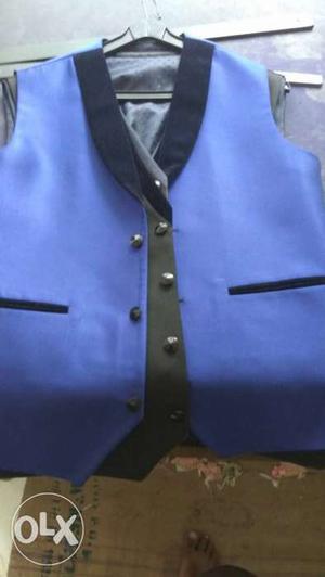 Blue Tuxedo Vest