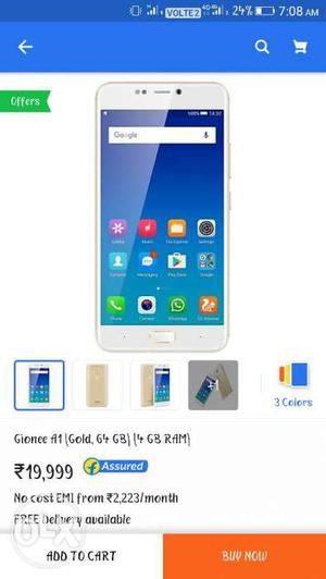Gionee A1 Gold colour showroom condition. clean