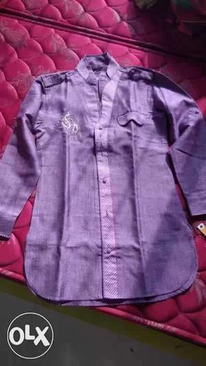 Long sleeve shirt with black pant for 7_8 yr boy