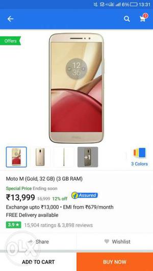 Moto M (3gb/32gb) brand new phone for sale with