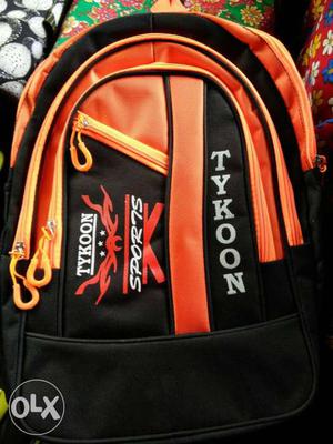 Orange And Black Tykoon Backpack