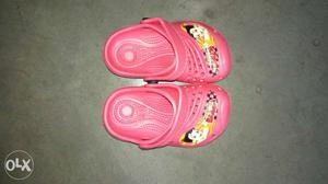 Pair Of Pink Rubber Sandals