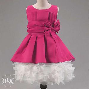 Pink Sleeveless dress for kids