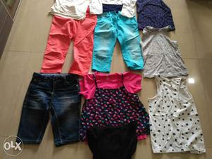 Price negotiable for 7 to 10yrs girls Capri tops