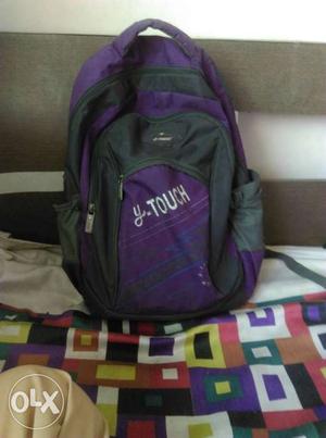 Purple And Black Y-Touch Backpack