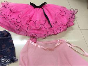 Toddler's Two Pink Tutu Skirts