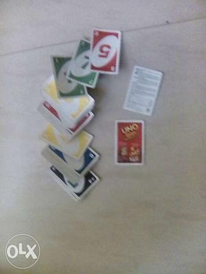 UNO Fast card Mattel 2 months used clean n unfold