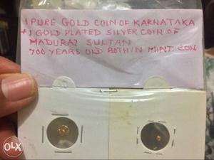 1 nos 700 year old Pure gold coin of karnataka +