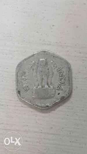 3 paisa India currency coin  made.