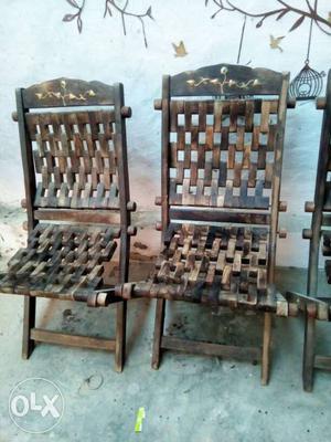 3 very beautiful saharnpuri chairs can be used as