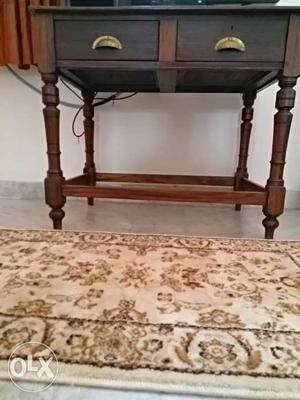 Antique Rose wood writing table with 2 drawers