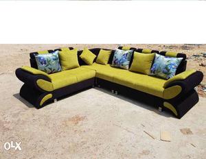 Attractive colour best sofa L type.