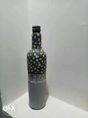 Black And Grey Decorative Bottle
