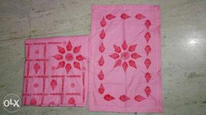 Block printed single bedsheet with 1 pillow cover