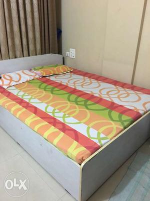 Double bed with Matress & ample storage
