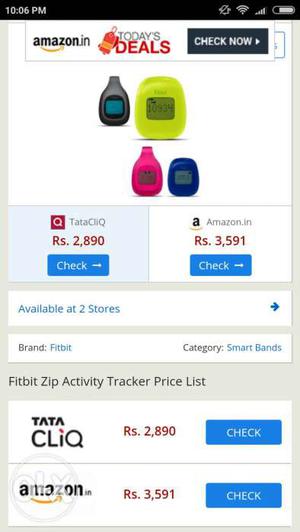 Fitbit Zip Activity Tracker Screenshot