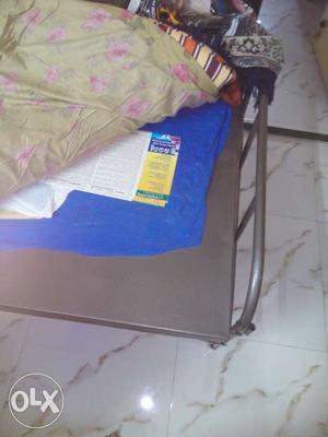 Foldable iron bed 3.6 *6 feets without matress