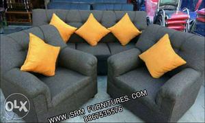 Gray And Yellow Living Room Set