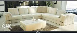 It is gud quality raxin white colour sofa set