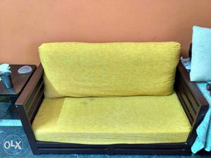 Jinjer Contemporary Two Seater Sofa in Yellow by ARRA