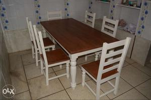 New Untouched Italian Furniture 6 seater Dinning Table Set