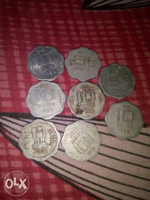 Old 8ps ten paise coin