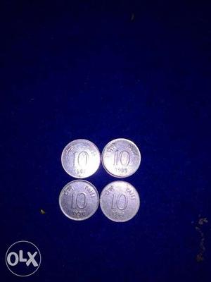 Old coins of ten paisa